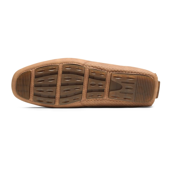 Men's Versatile PU Leather Casual Loafers - TAN - 3